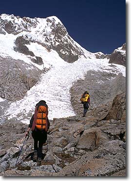 Approaching Illampu Camp I