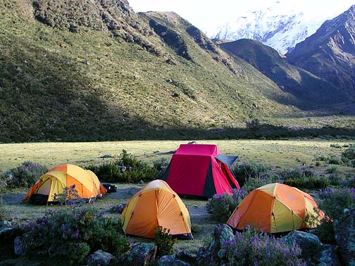 Quebrada Quilcayhuanca base camp.