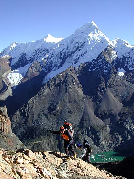 Climbing on Nevado Chopiraju