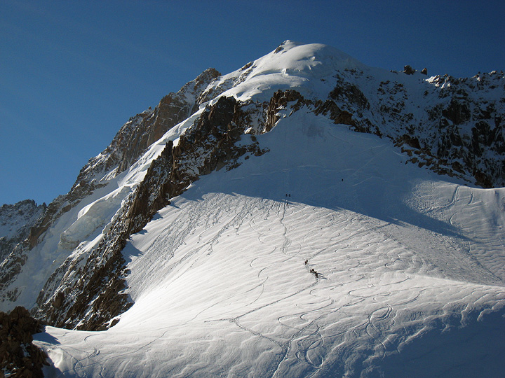 Curt Warber climbing in the Mont Blanc Massif • August 9-12, 2007