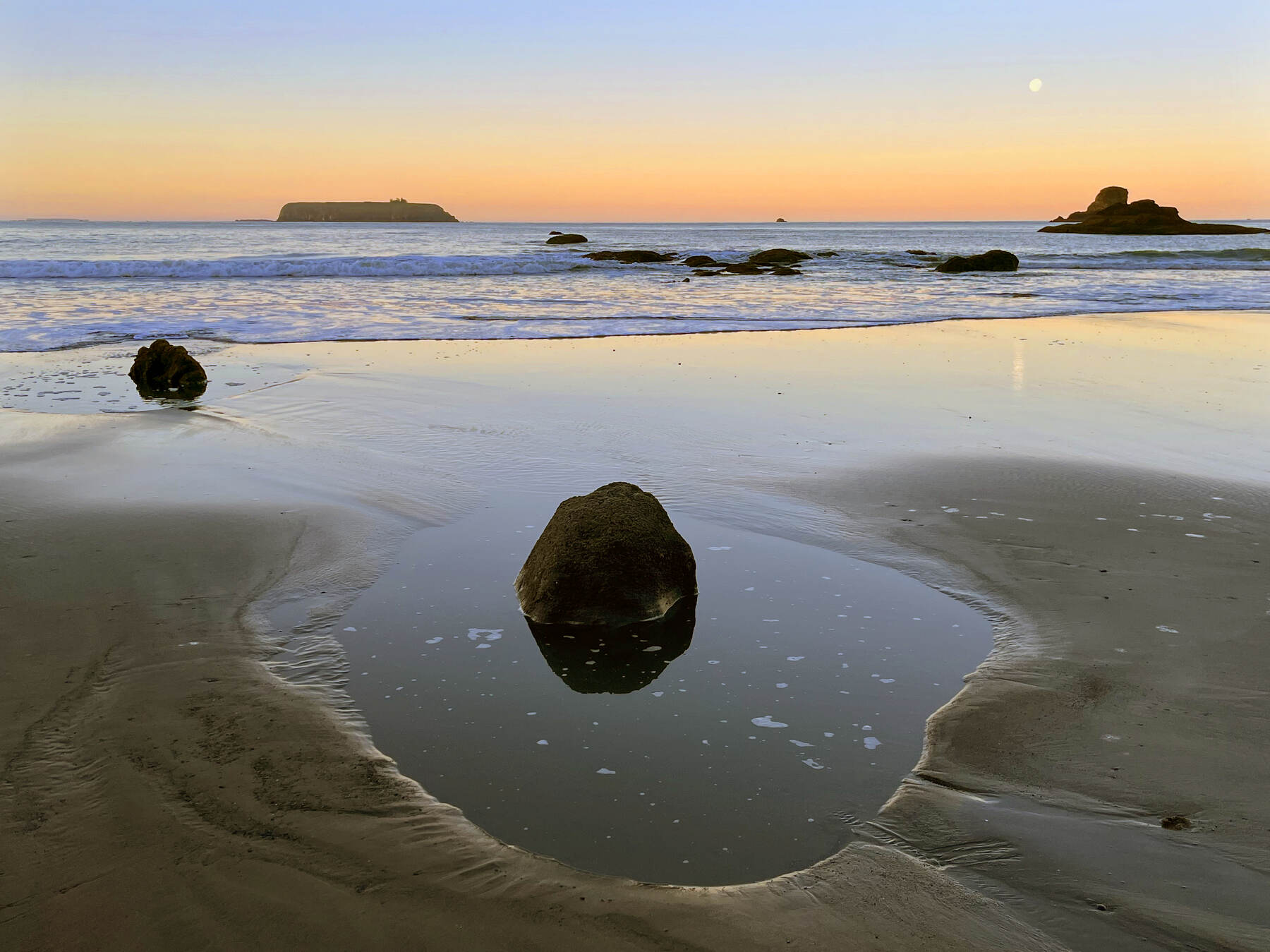 Pacific coast at dusk, Olympic National Park