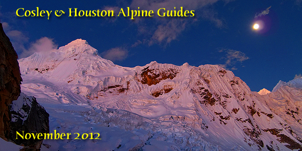 Cosley and Houston Alpine Guides - November 2012>
 Newsletter