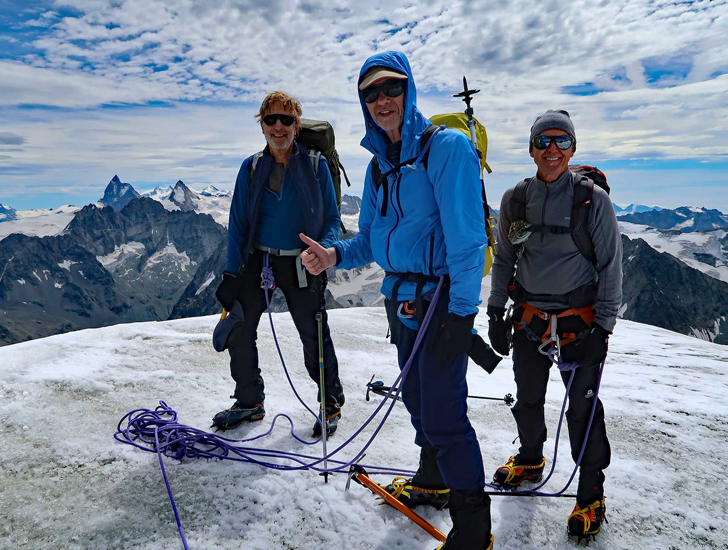 Ira, Richard and Jarel, Pigne d'Arolla. August 17, 2019