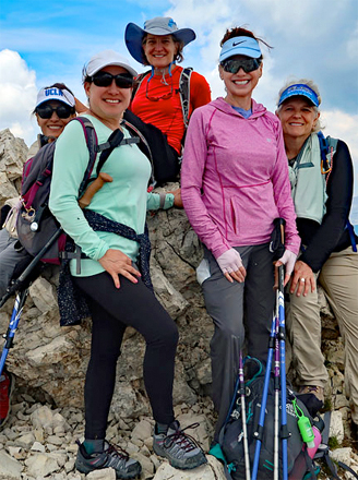 Tammy, Elizabeth, Frannie, Cara and Joan. Dolomites. July 20, 2019