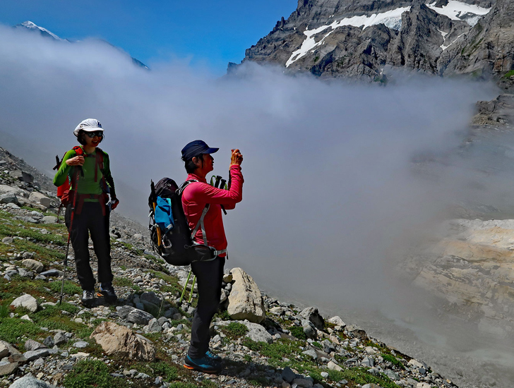 Yibing and Yijie on the Berner Oberland Traverse. July 29, 2019